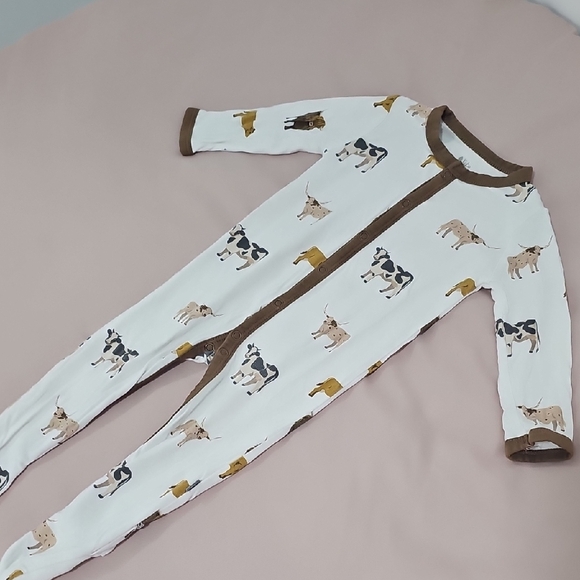 Kyte BABY footies White/brown - Picture 4 of 11